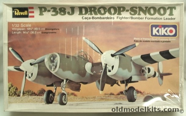 Revell 1/32 Lockheed P-38J Droop-Snoot, H262 plastic model kit